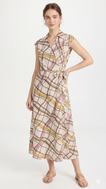 Earthtone Plaid Dress